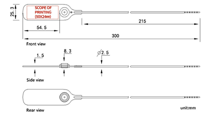 ختم بلاستيك بولي كربونات Polycarbonate Plastic Seal