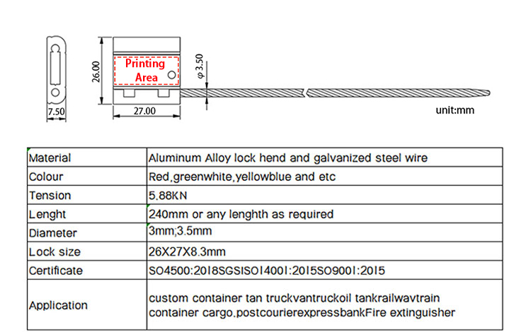 شريط ختم الأسلاك wire seal strip