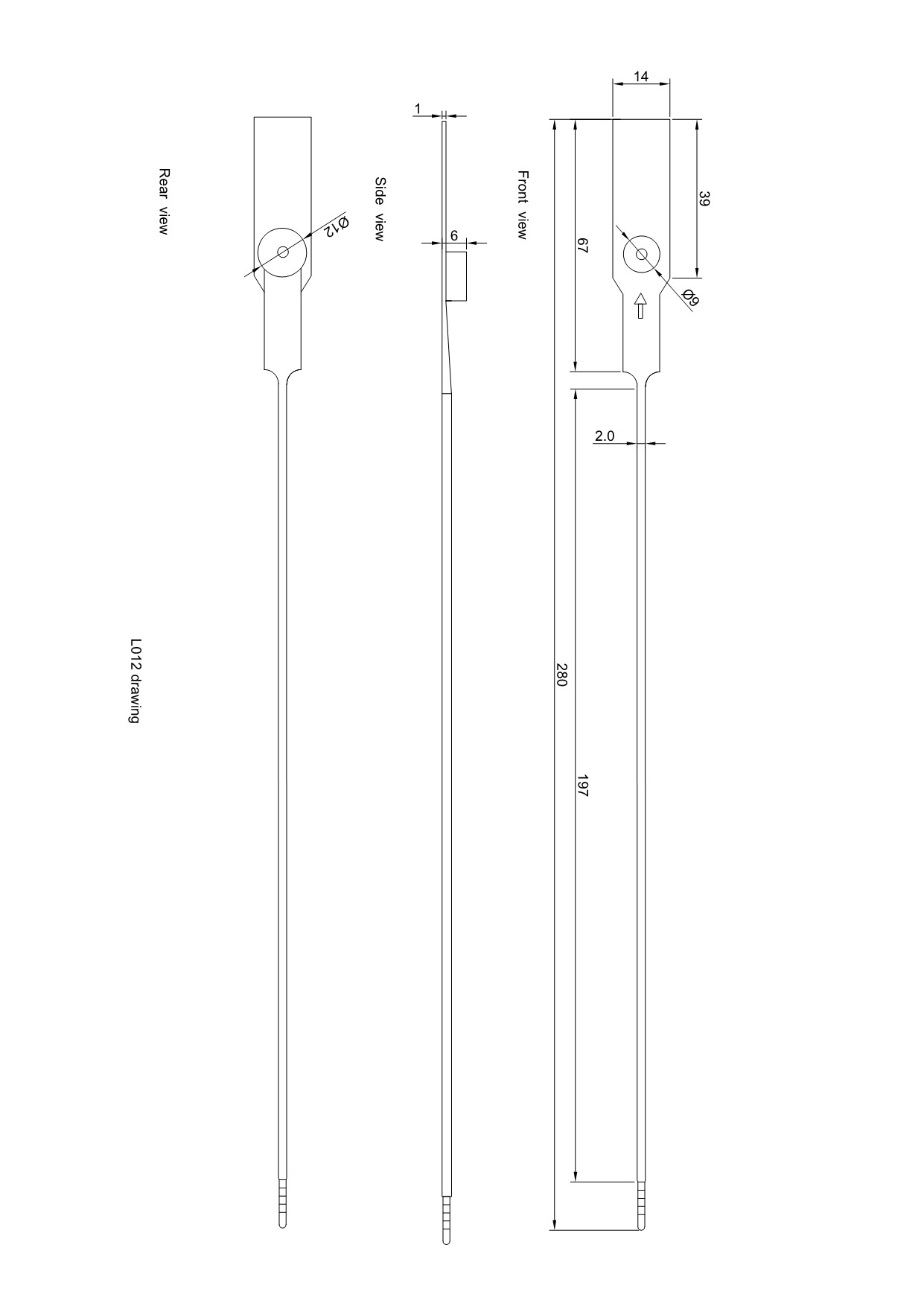 L012 أختام الشاحنات البلاستيكية المخصصة L012 أختام الشاحنات البلاستيكية المخصصة