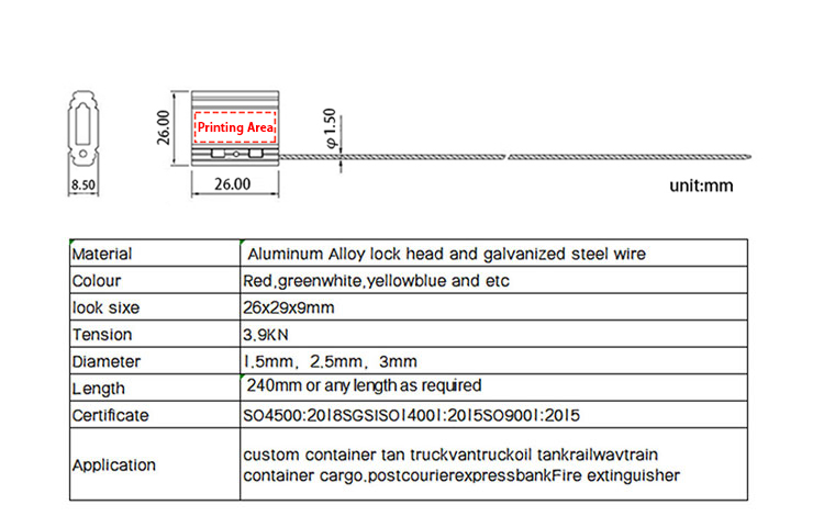 ختم سلك الحاوية Container wire seal
