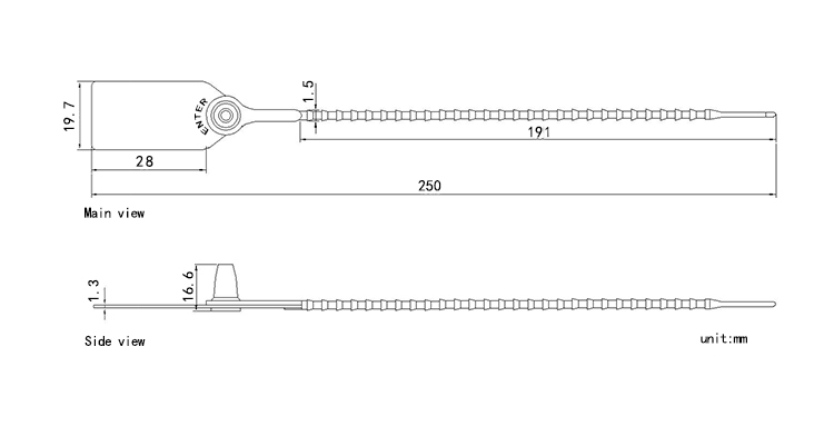 Adjustable Plastic Seals