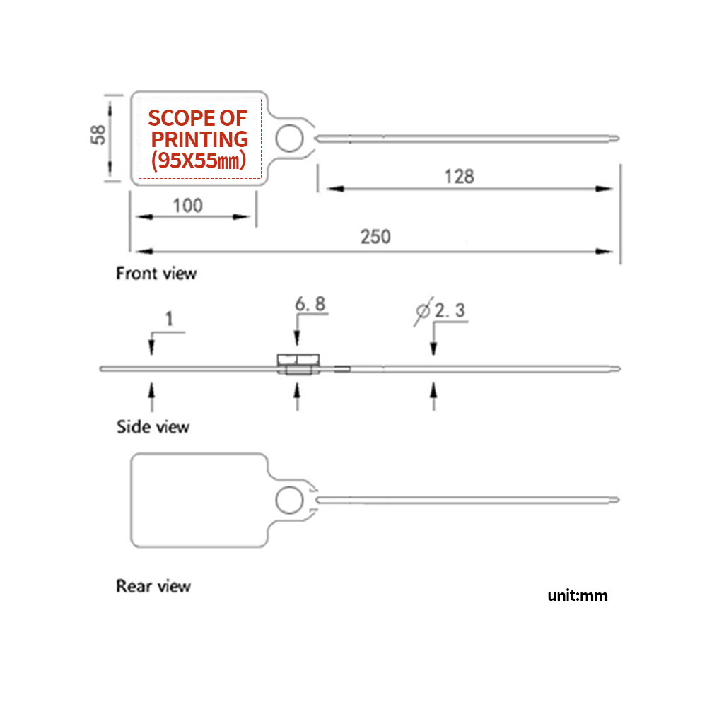 الأختام البلاستيكية شحن العلامات Plastic Seals Shipping Tags