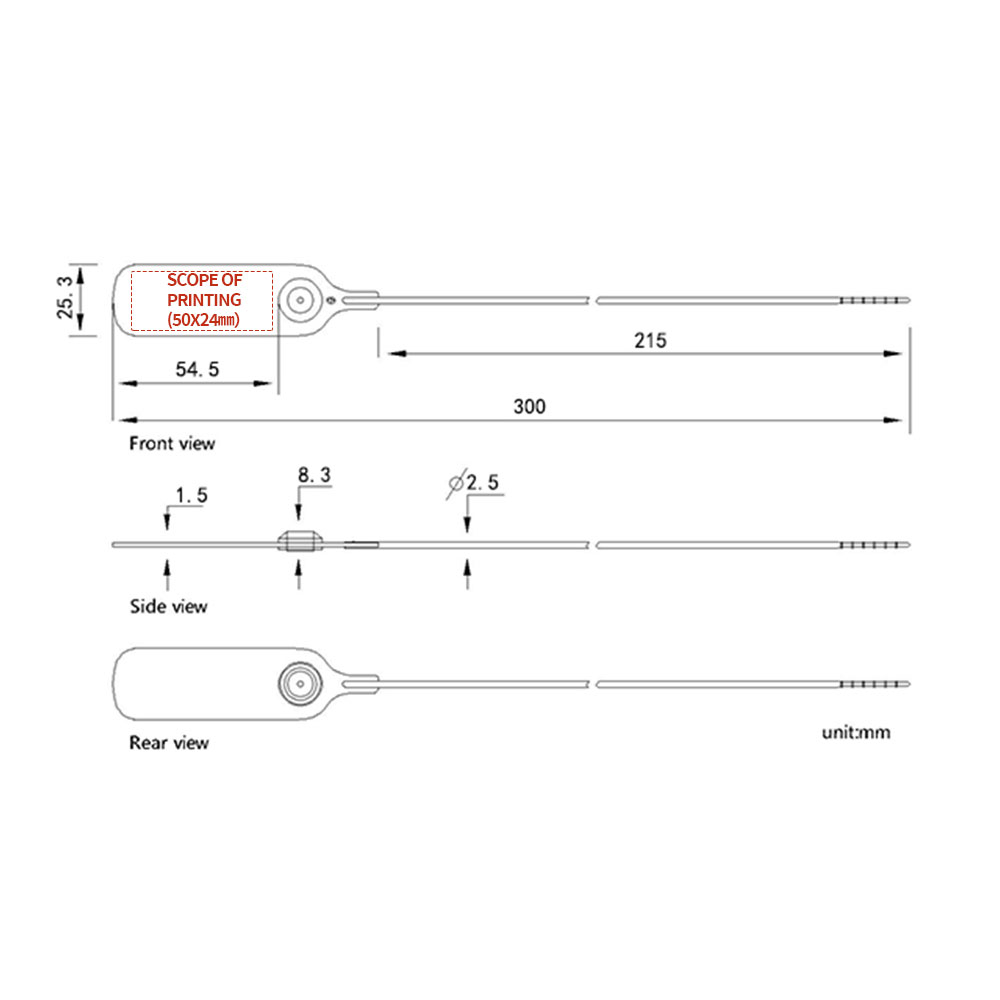 الأختام البلاستيكية الواضحة للعبث Plastic Tamper Evident Seals