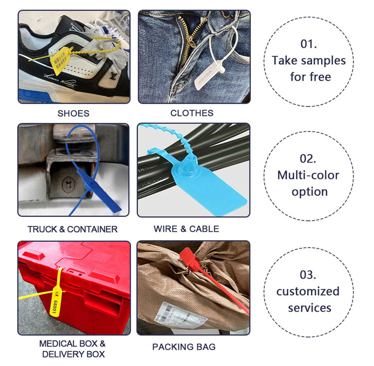 الأختام البلاستيكية الواضحة للعبث Plastic Tamper Evident Seals